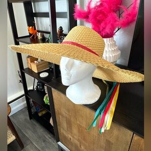 Makins NY Woven Sun Hat with Colorful Ribbons